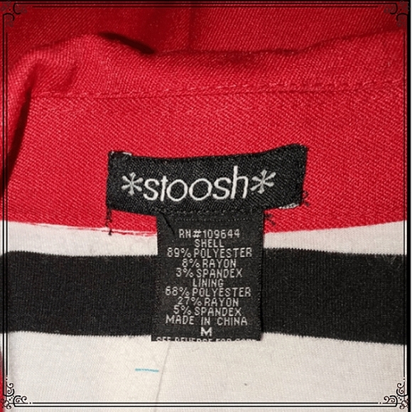 Stoosh Red Jersey Y2K Blazer Size Med - Picture 12 of 12